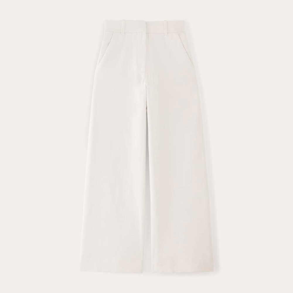 Everlane Women's Phoebe Trouser in White, Size 4, Cotton